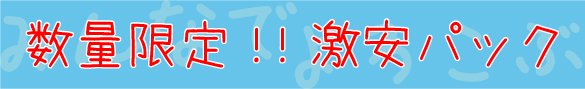 数量限定激安パック!!
